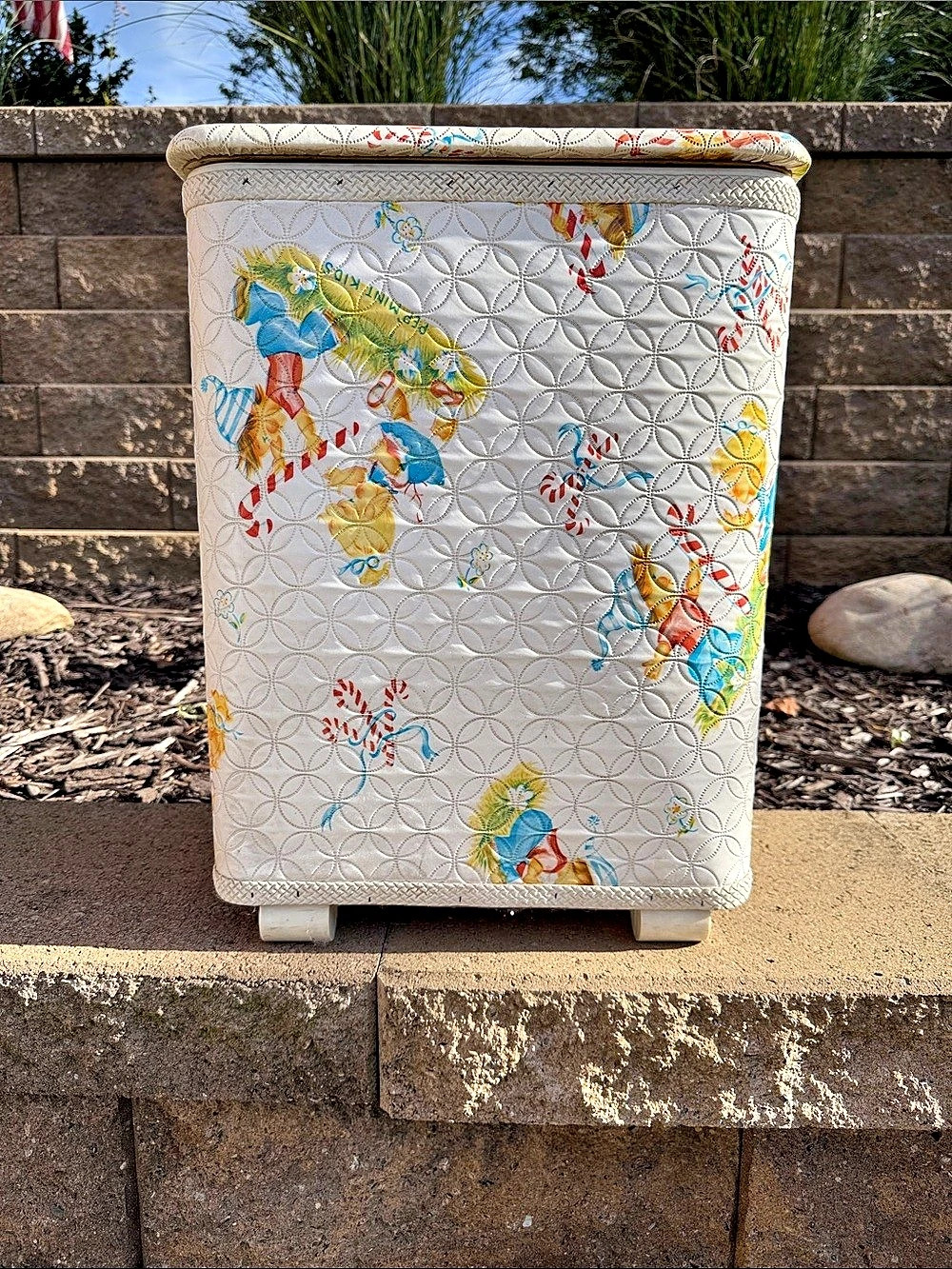 White Multicolor Storage Hamper peppermint kids vintage pep -r- mint kids
